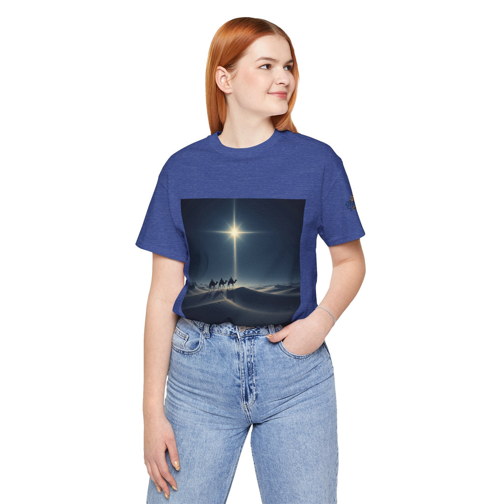 3 Wise Men T-shirt – Magi Camels Nativity Journey Christian Christmas T-shirt for Epiphany Faith & Holy Night Printify