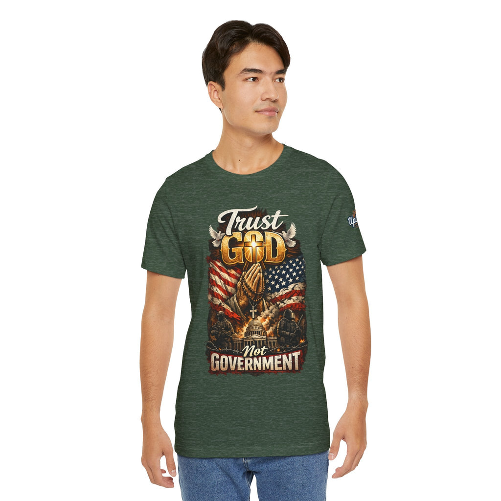 Trust God Not Government T-Shirt — Vintage Patriotic Christian Tee Printify