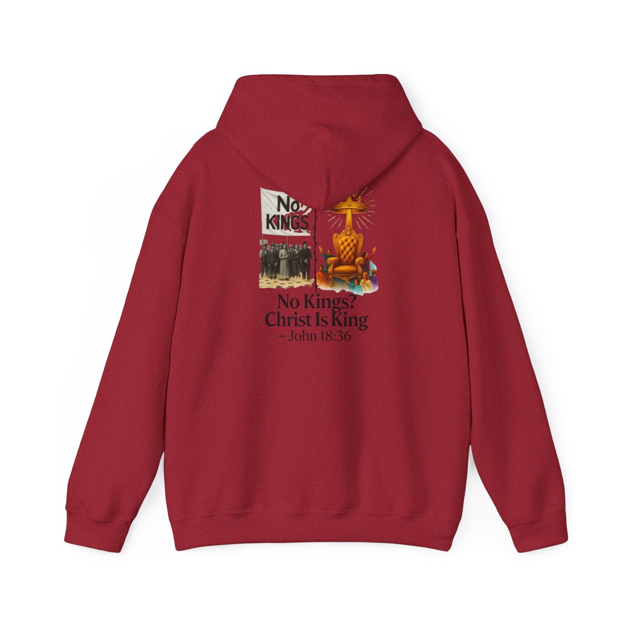 No Kings? Christ is King Hoodie – Bold Christian Hoodie for Sovereign Faith Printify