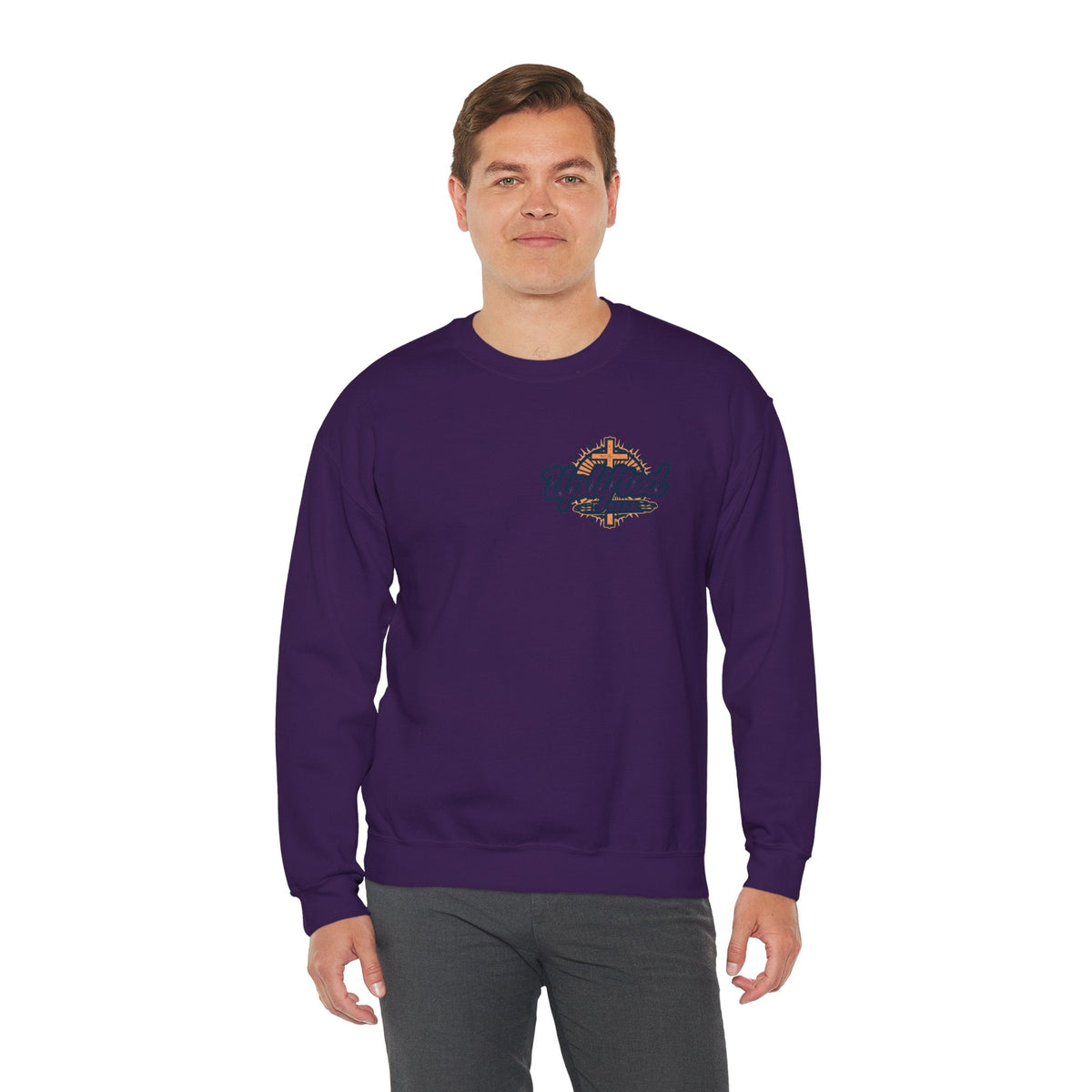 Christ is King Sweatshirt – Bold Crown & Cross Christian Hoodie for Unshakable Faith Printify