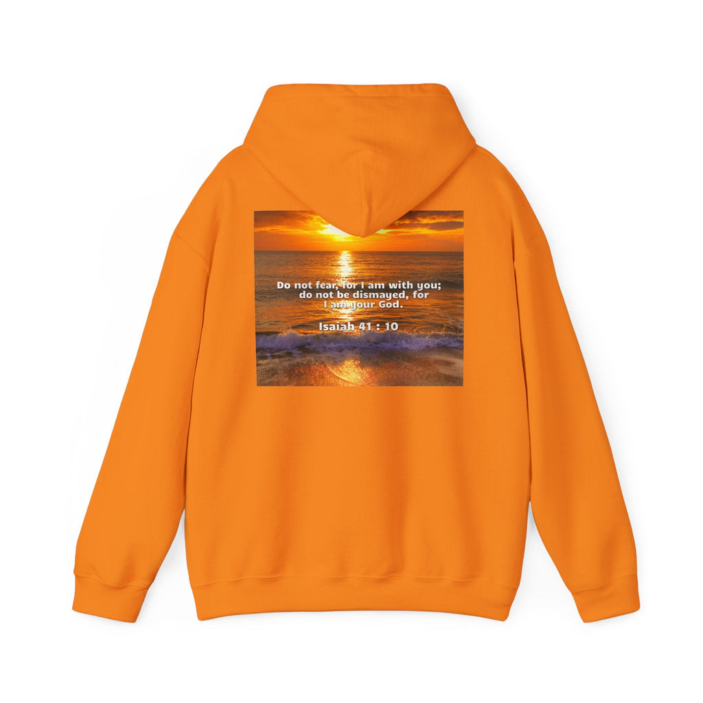 Bible Verse Unisex Heavy Blend™ Hooded Sweatshirt - Isaiah 41 : 10 Printify