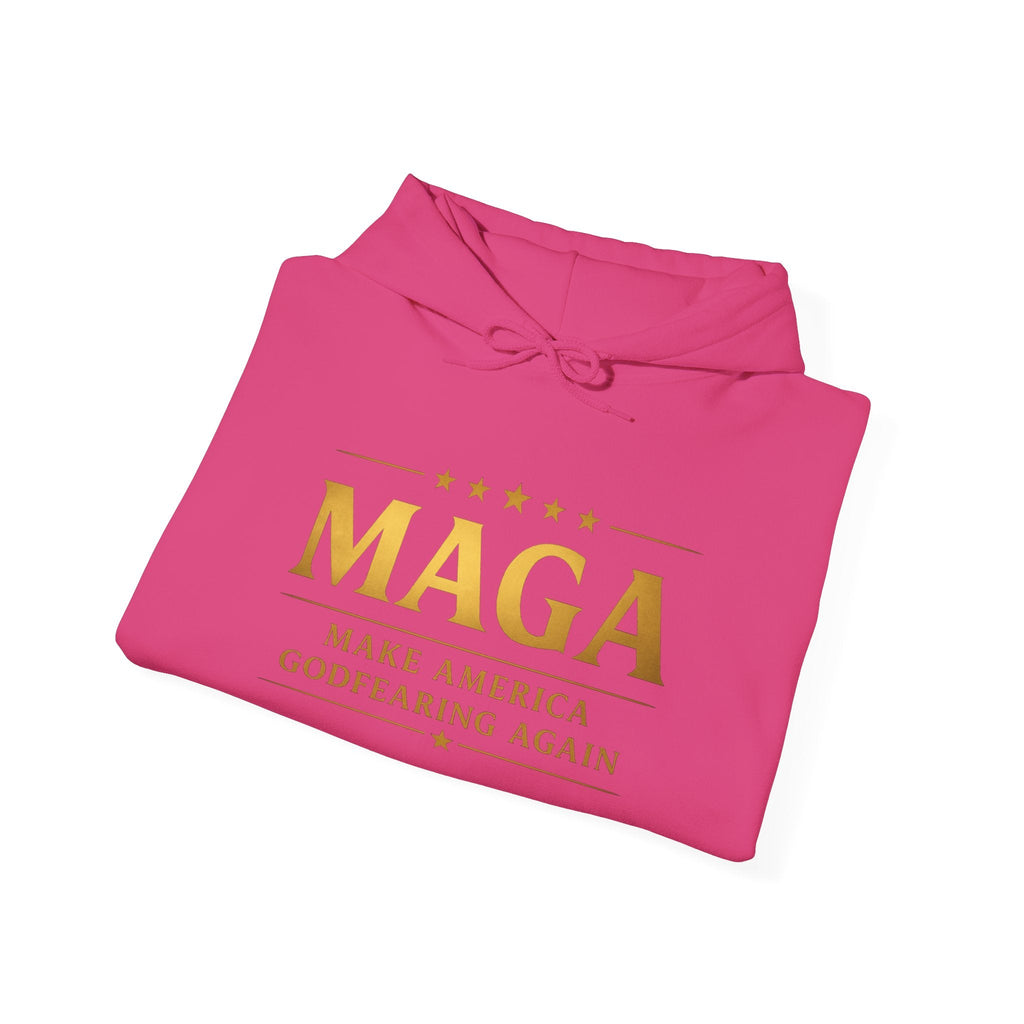 Hoodie - MAGA "Make America Godfearing Again" Political Graphic Hoodie Printify