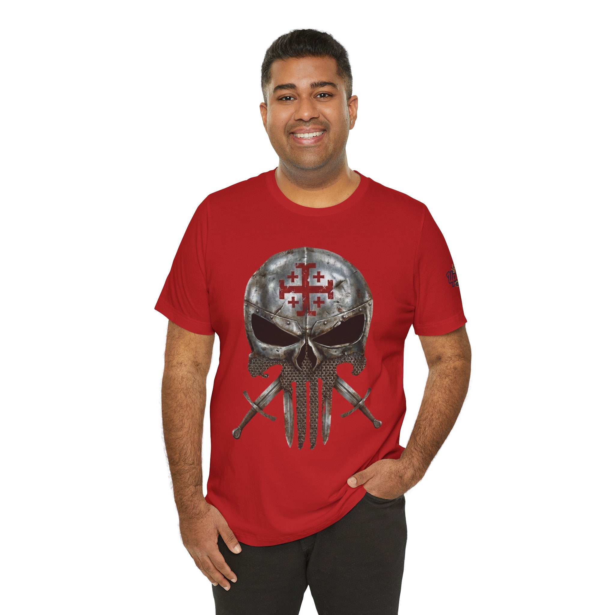 Crusader Knight Christian Skull T-shirt - Warrior Armor of God T-shirt Printify