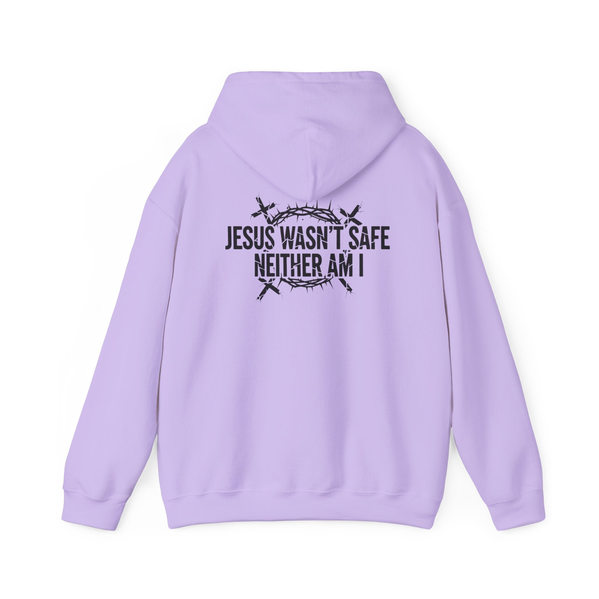 ⚡ Jesus Wasn’t Safe – Neither Am I | Bold Christian Hoodie | Storm-Walking Faith Tee | Minimalist Black & White Design | Uplifted Gear Printify