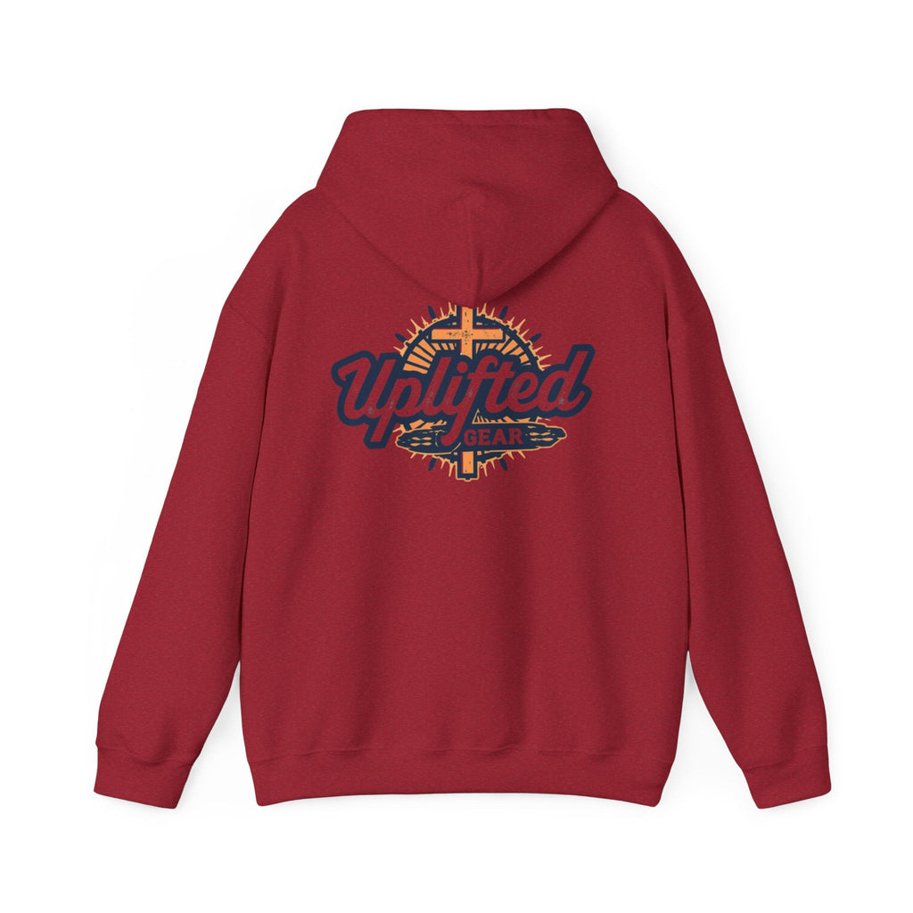 Uplifted Gear Christian Hoodie – Bold Logo Faith Hoodie for Inspired Living Printify