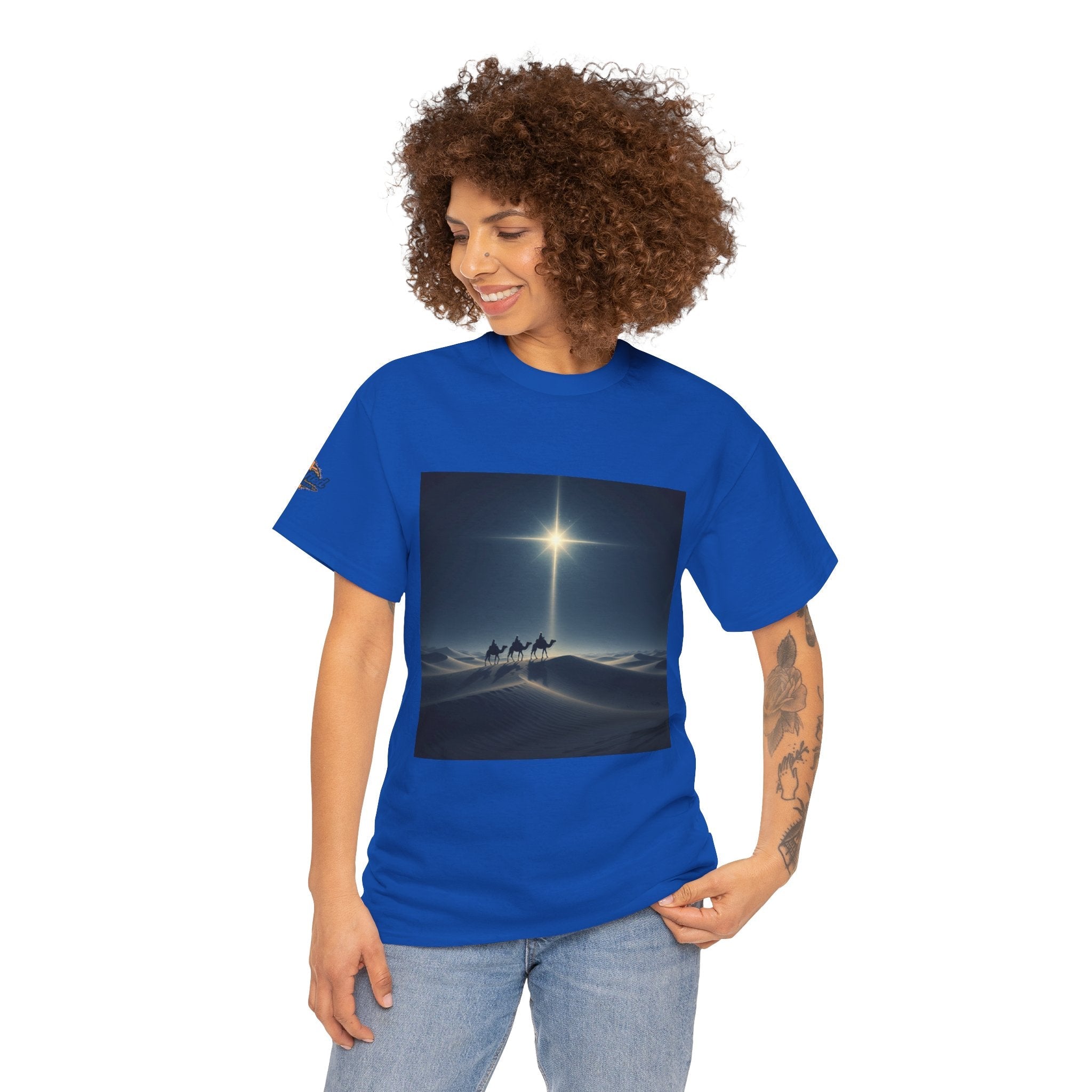 3 Wise Men T-shirt – Magi Camels Nativity Journey Christian Christmas T-shirt for Epiphany Faith & Holy Night Printify