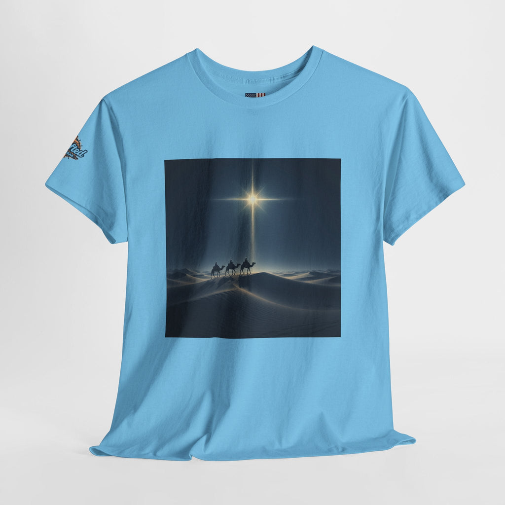 3 Wise Men T-shirt – Magi Camels Nativity Journey Christian Christmas T-shirt for Epiphany Faith & Holy Night Printify
