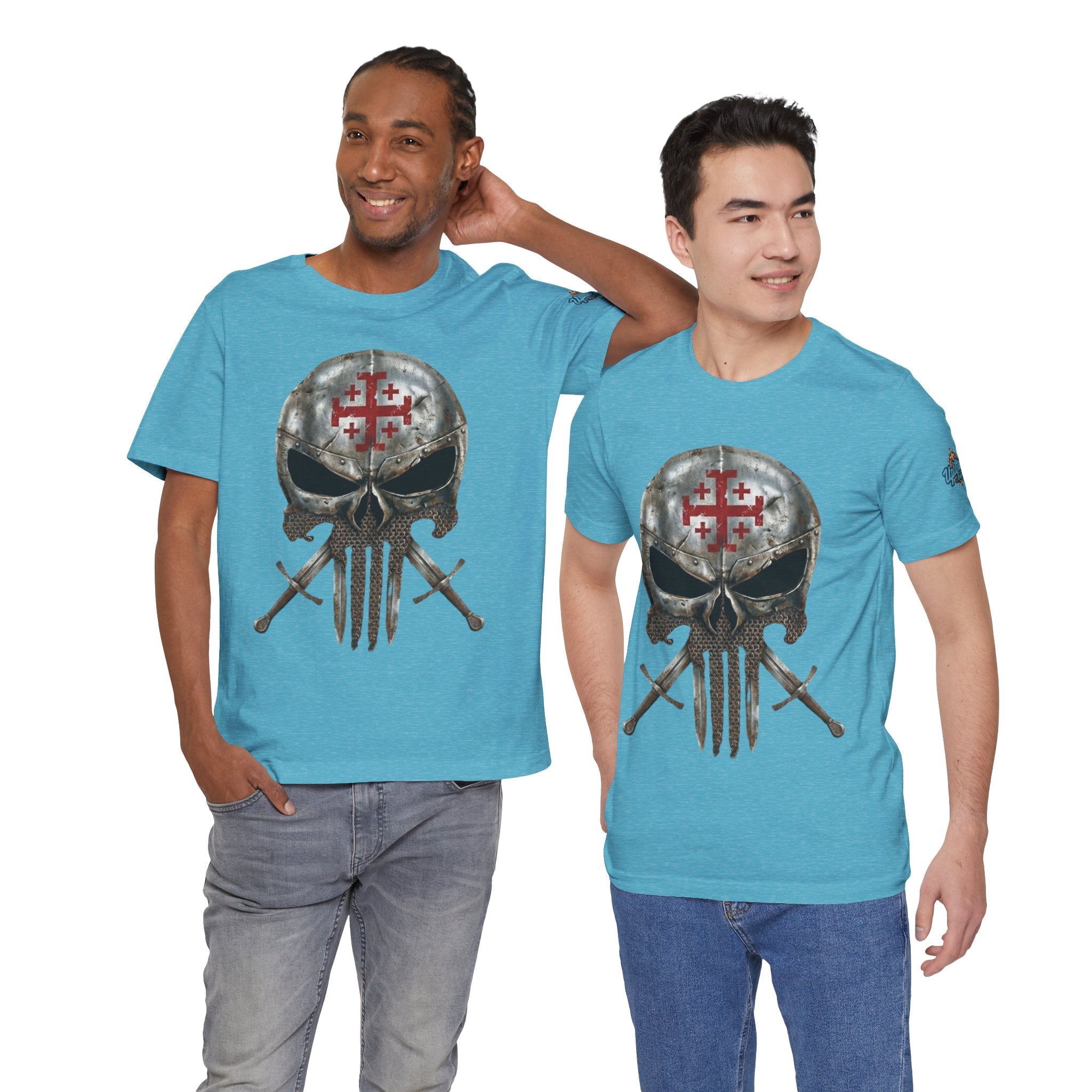 Crusader Knight Christian Skull T-shirt - Warrior Armor of God T-shirt Printify