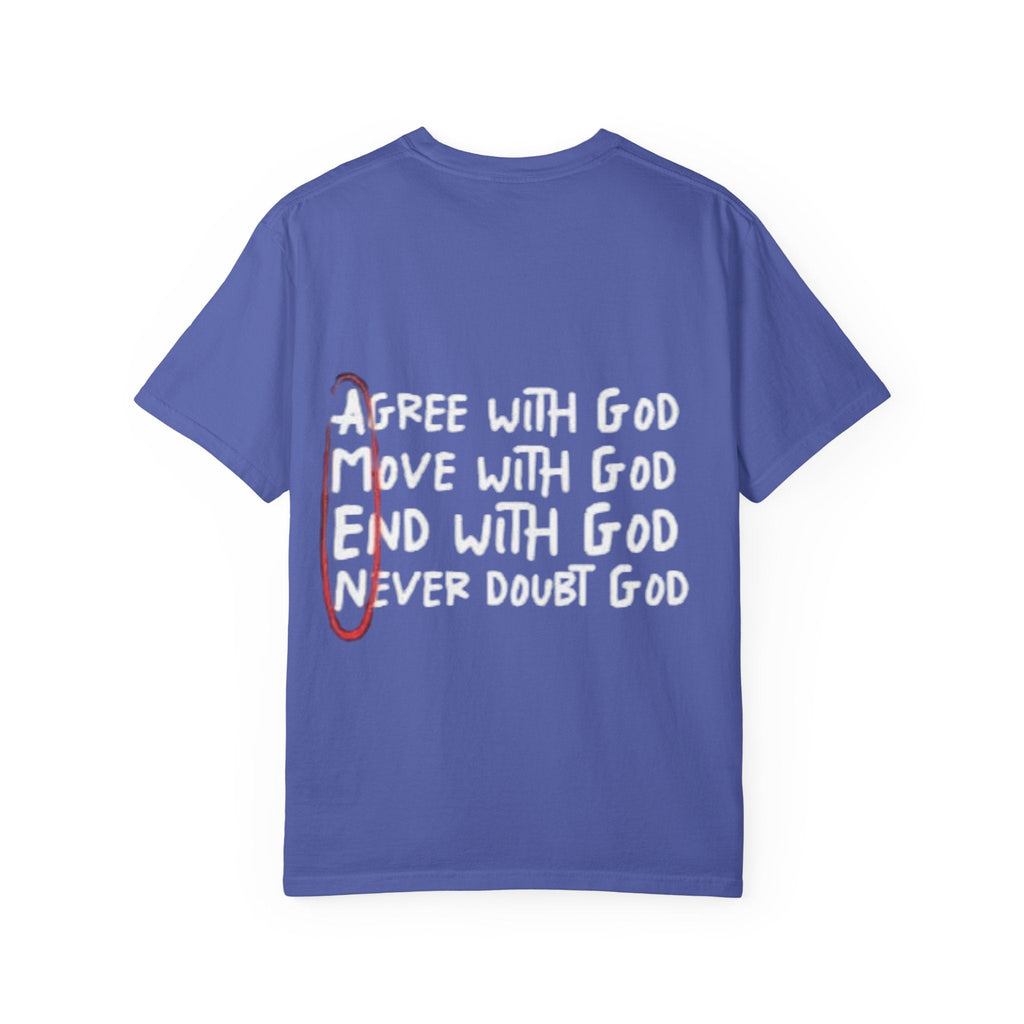 AMEN Acronym T-Shirt – Always Agree with God Move with God End with God Never Doubt God Christian Tee for Unwavering Faith Printify