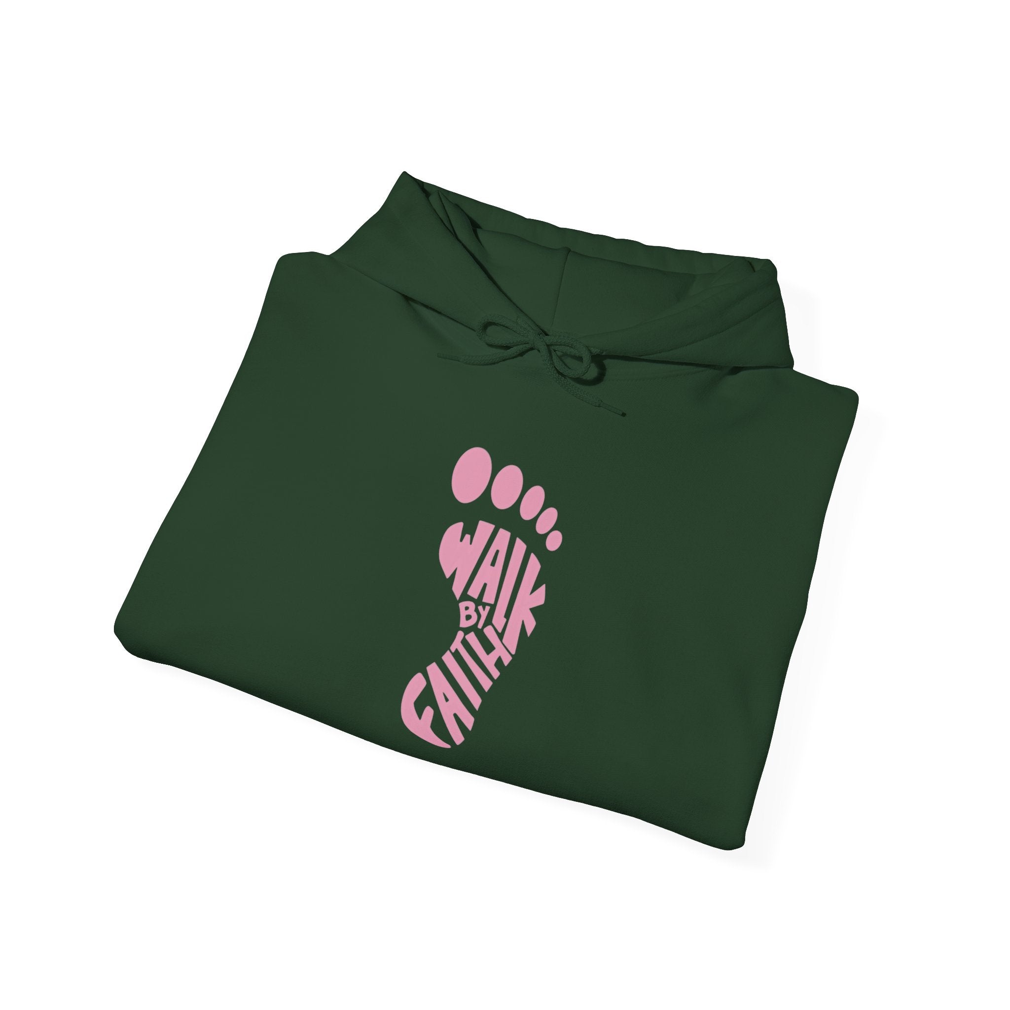 Walk By Faith Footprint Hoodie Printify