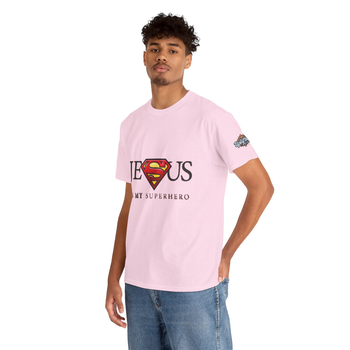 Jesus Is My Superhero T-Shirt — Faith-Based Superman-Inspired Tee Printify
