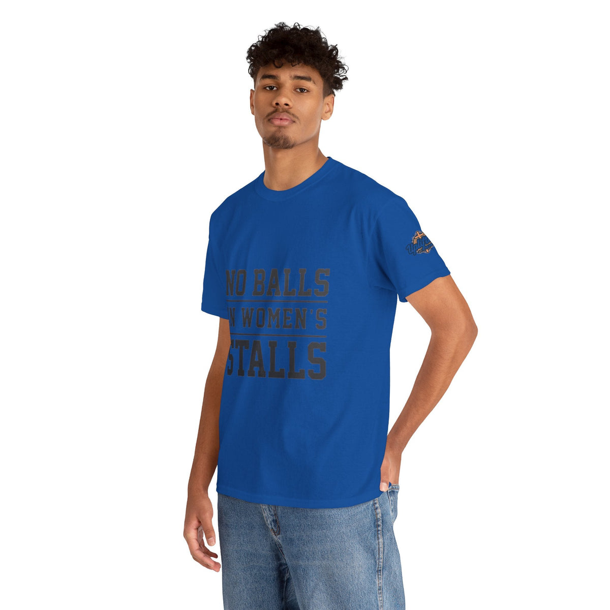 No Balls in Women's Stalls Retro Protest T-Shirt Printify