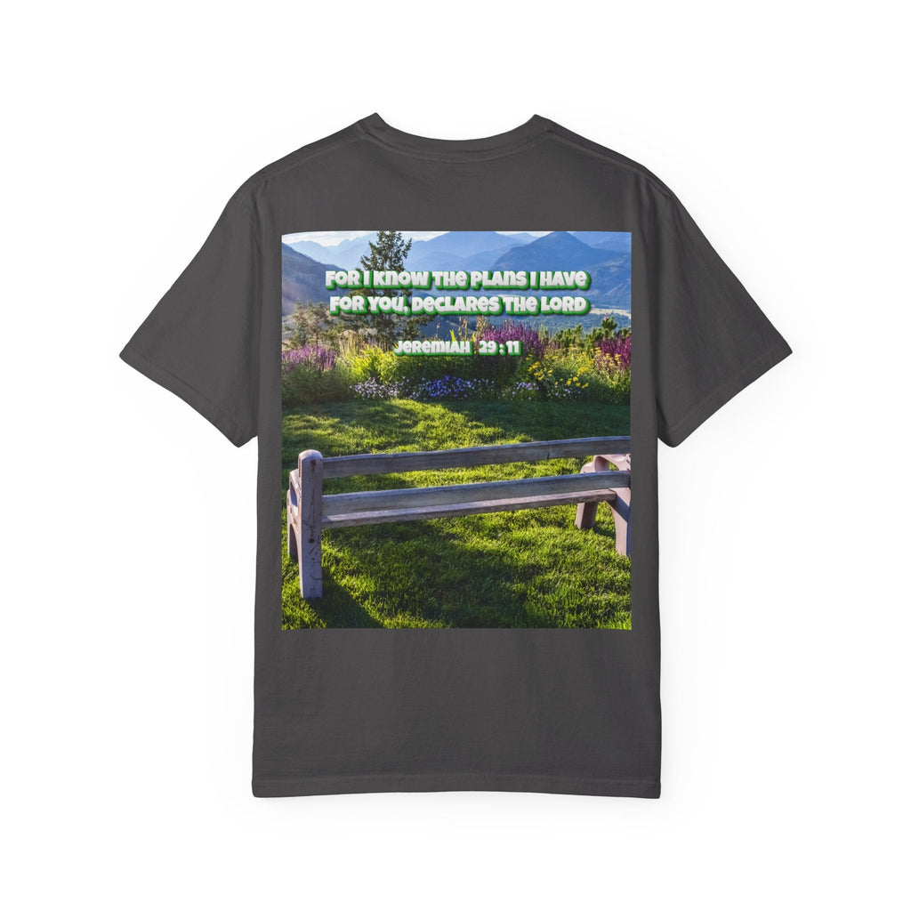 Bible Verse Unisex Garment-Dyed T-shirt  - Jeremiah 29 : 11 Printify