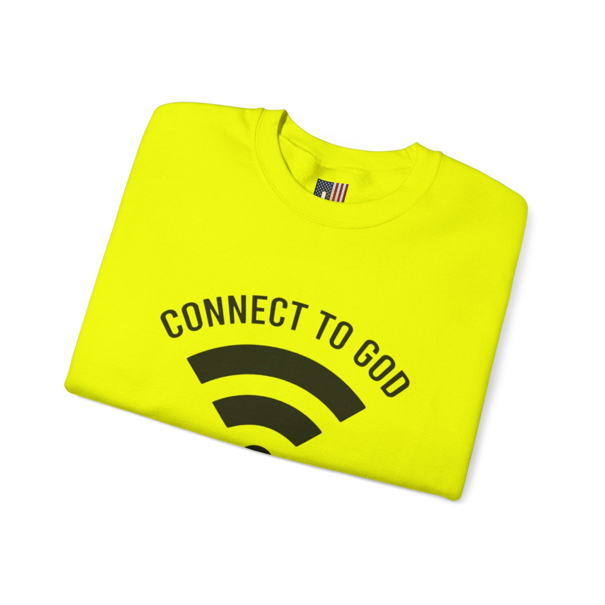 Connect to God Sweatshirt - WIFI Password is Jesus - Funny Christian Faith Sweatshirt Printify