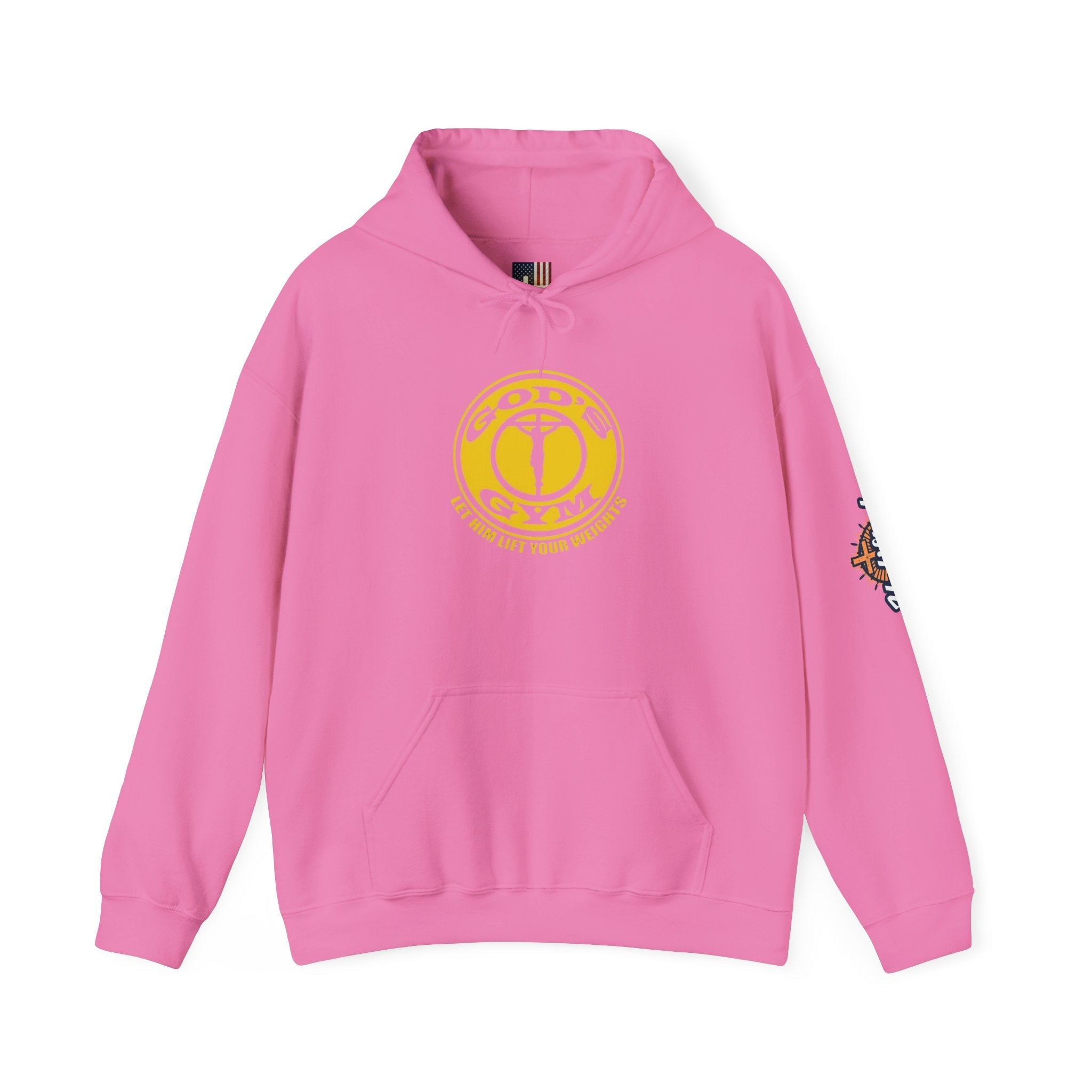 God's Gym Hoodie — "Let Him Lift Your Weights" Christian Fitness Hoodie Printify