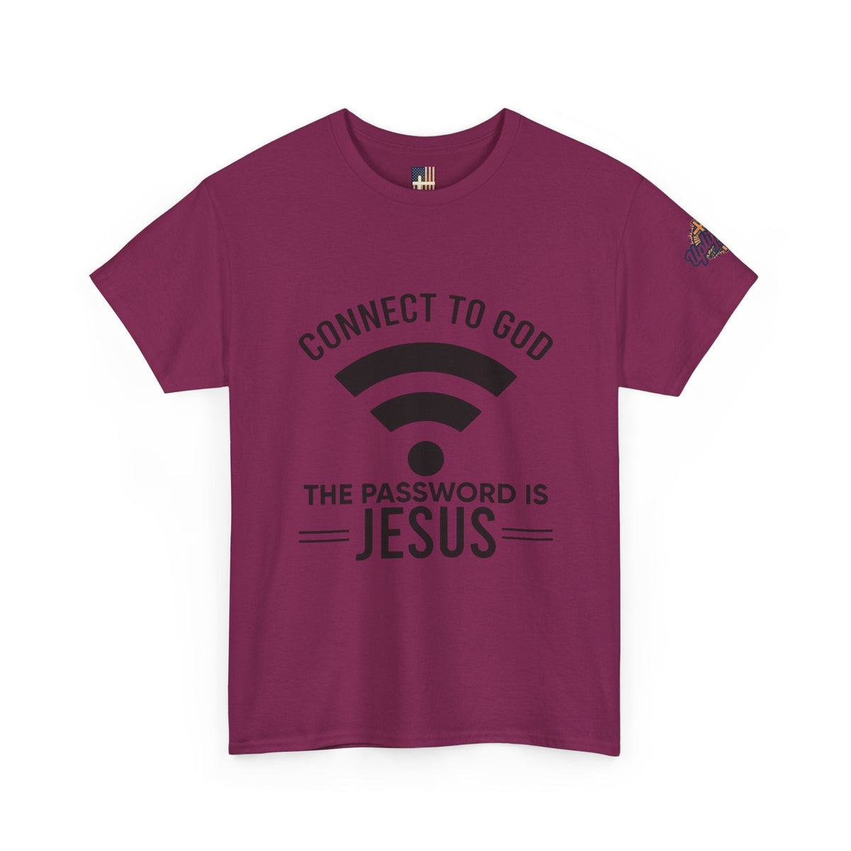 Connect to God T-shirt - WIFI Password is Jesus - Funny Christian Faith T-shirt Printify