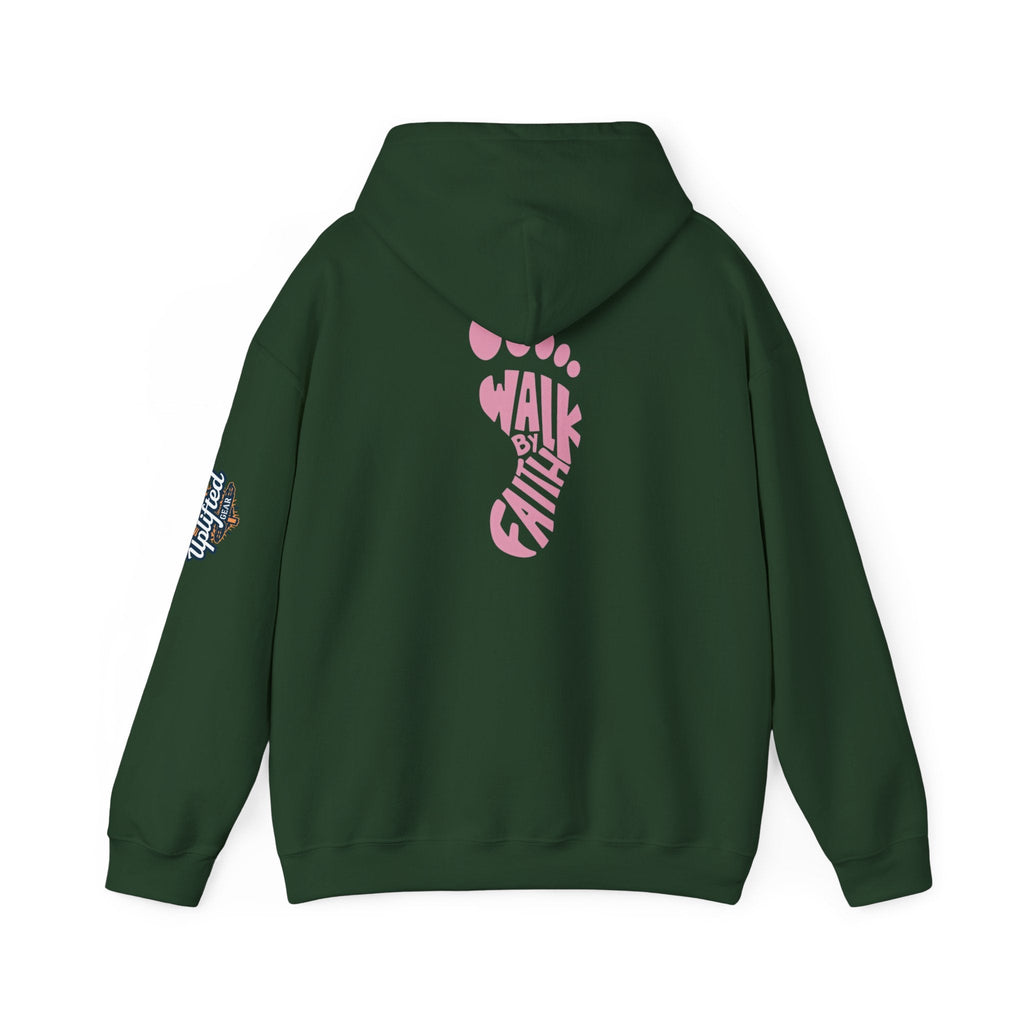 Walk By Faith Footprint Hoodie Printify