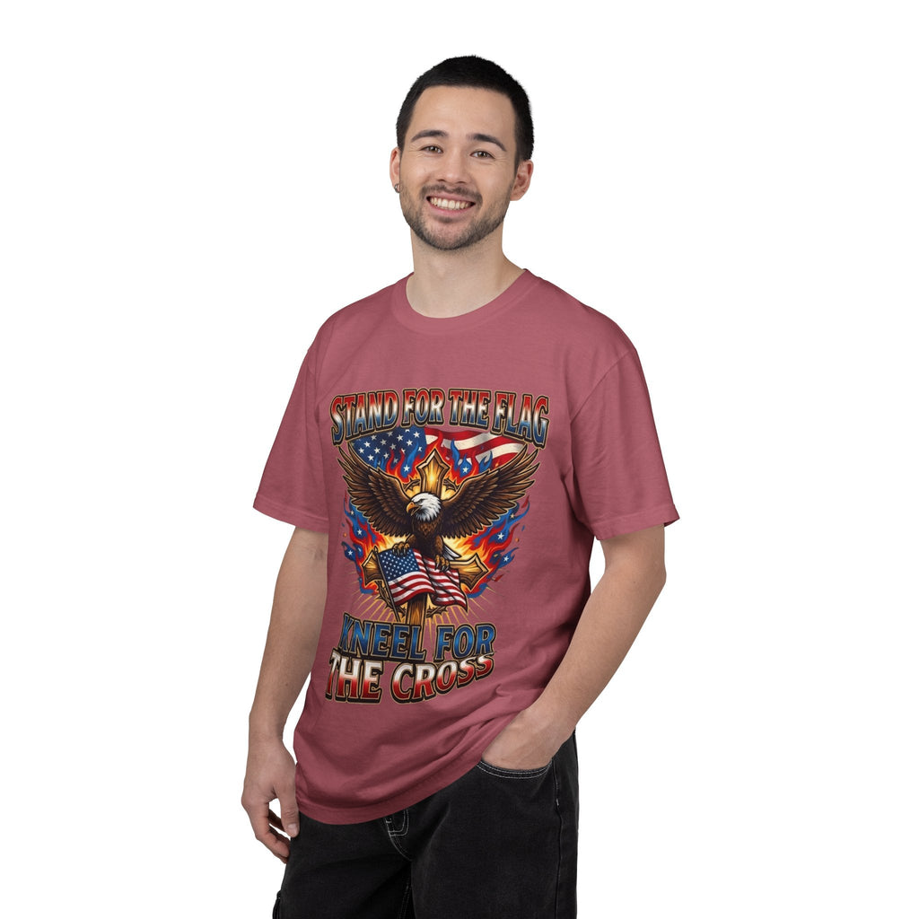 Stand for the Flag Kneel for the Cross T-shirt | Patriotic Eagle T-shirt Printify