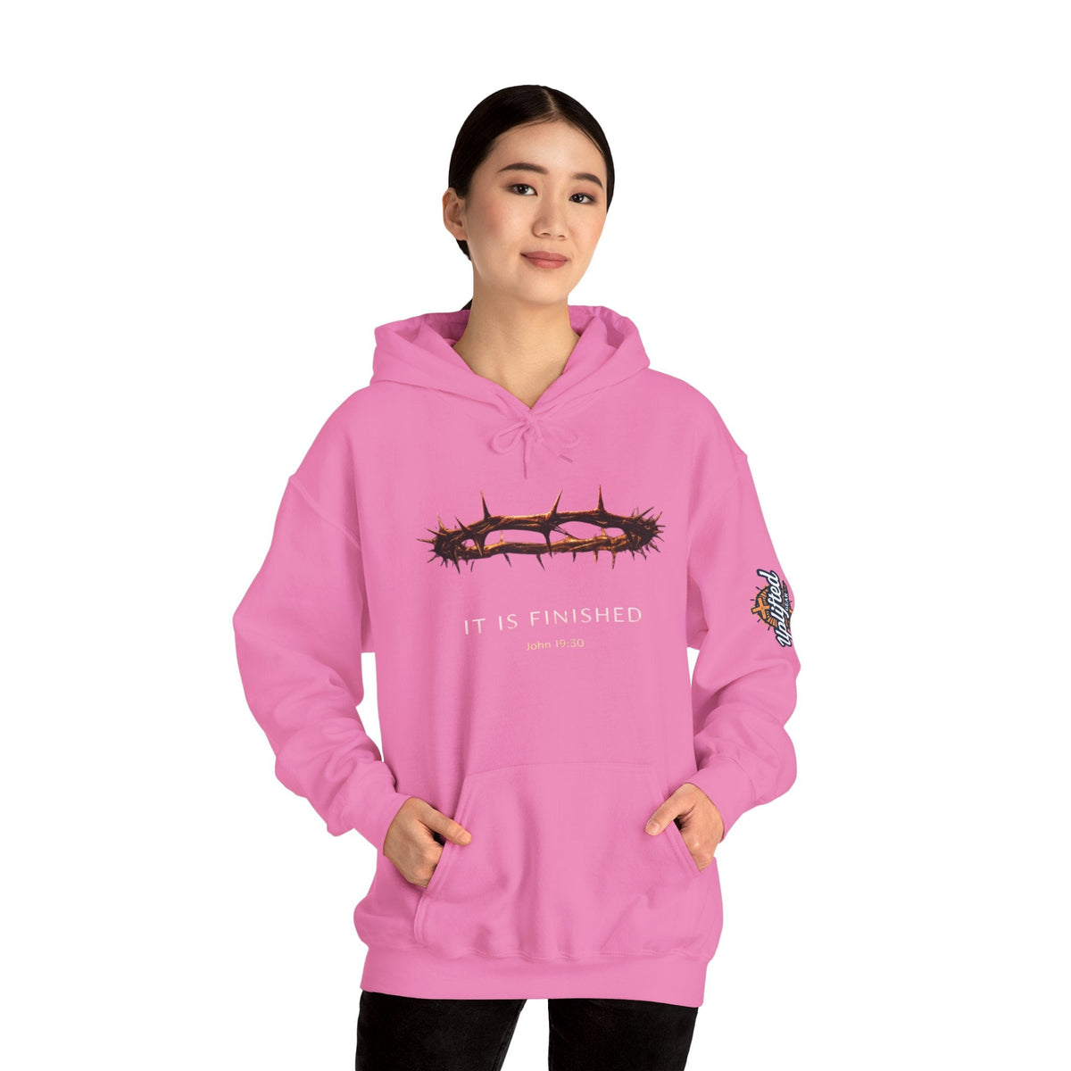 It Is Finished Crown of Thorns Hoodie — Christian John 19:30 Faith Hoodie Printify
