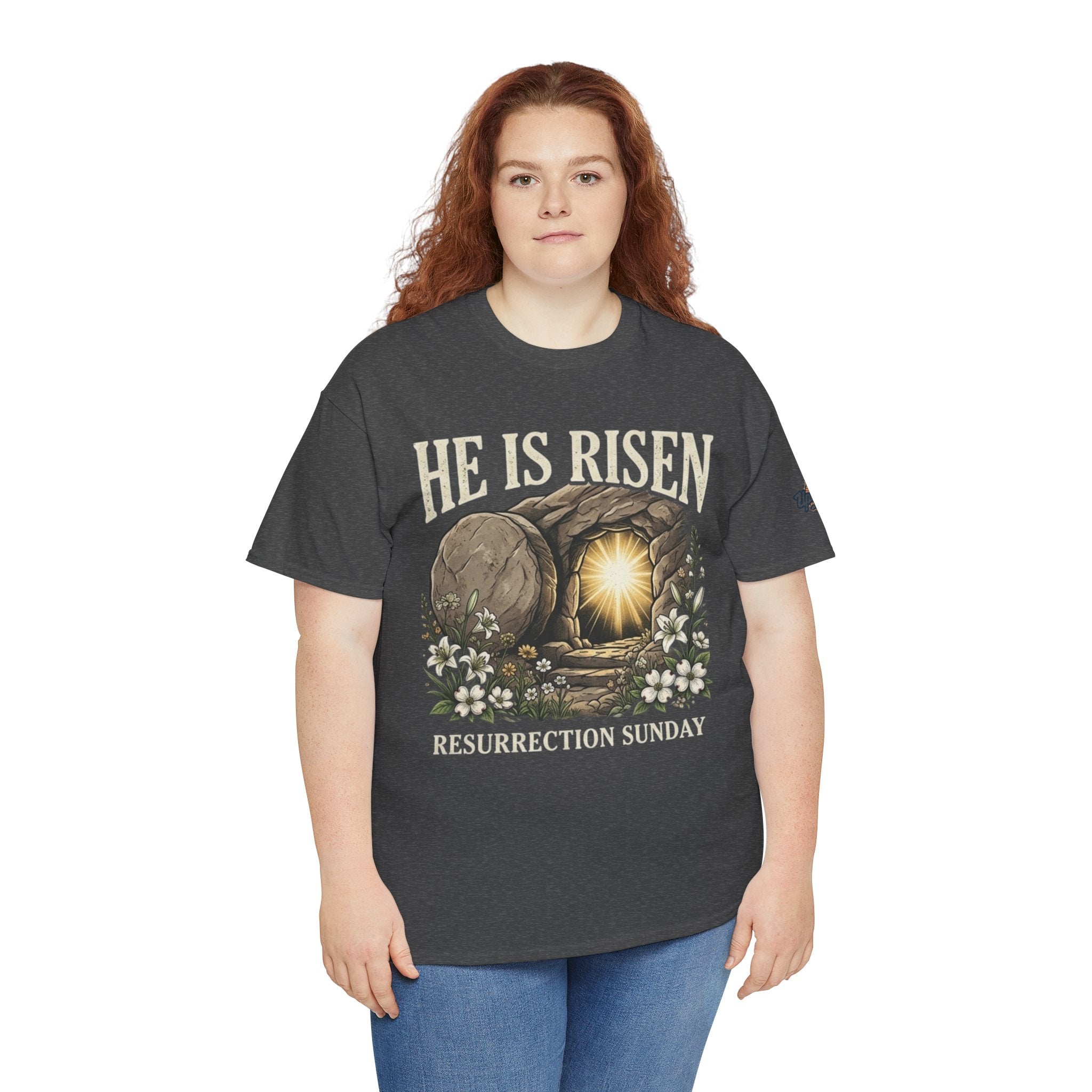 He Is Risen T-Shirt — Jesus Christ Resurrection Easter Tee Printify
