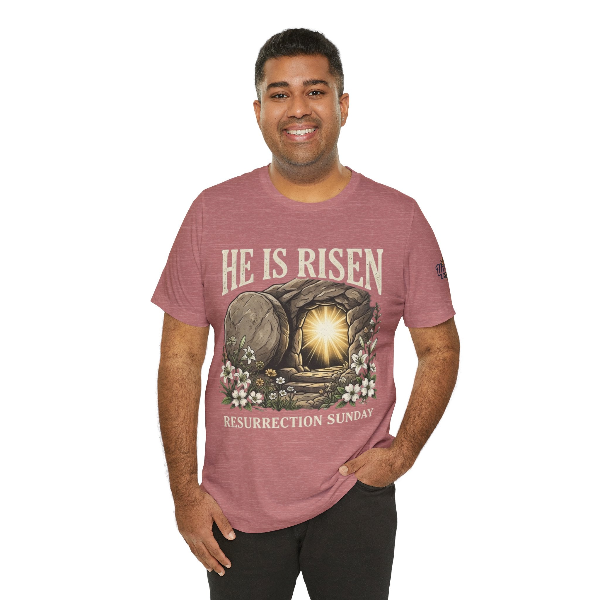 He Is Risen T-Shirt — Jesus Christ Resurrection Easter Tee Printify