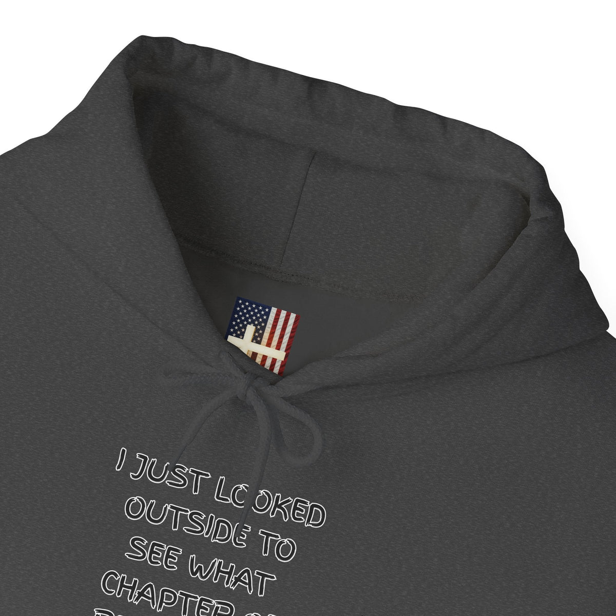 What Chapter of Revelation Hoodie – I Looked Outside My Window Christian Sweatshirt for End Times Humor & Faith Printify