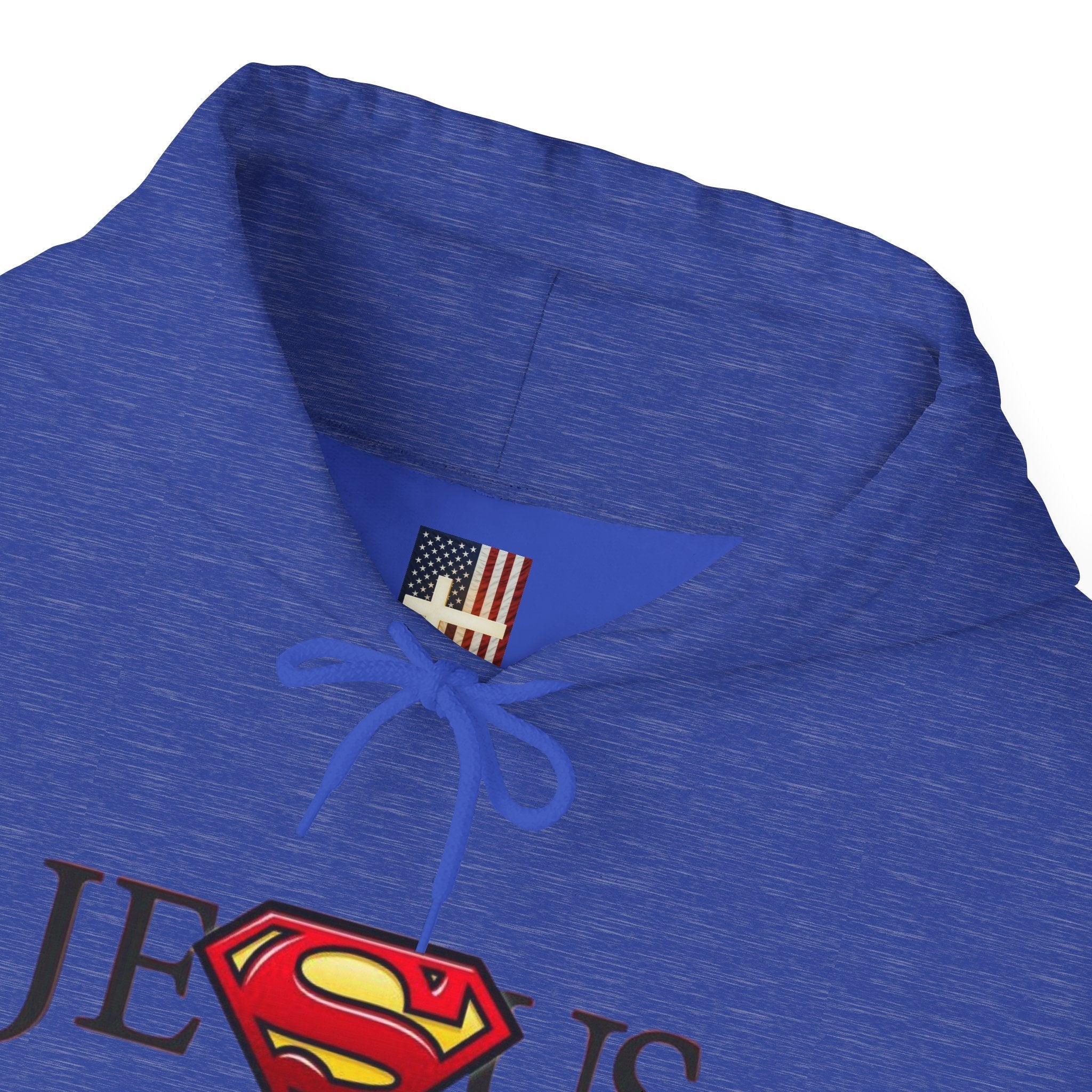 Jesus Is My Superhero Hoodie — Christian Faith Graphic Pullover Printify