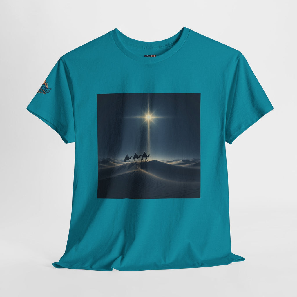 3 Wise Men T-shirt – Magi Camels Nativity Journey Christian Christmas T-shirt for Epiphany Faith & Holy Night Printify