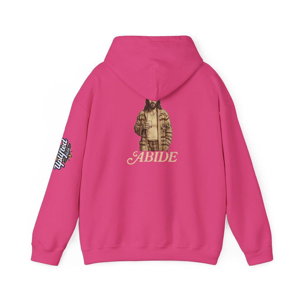 Abide Jesus Hoodie — Vintage 'The Dude' Religious Graphic Hoodie Printify