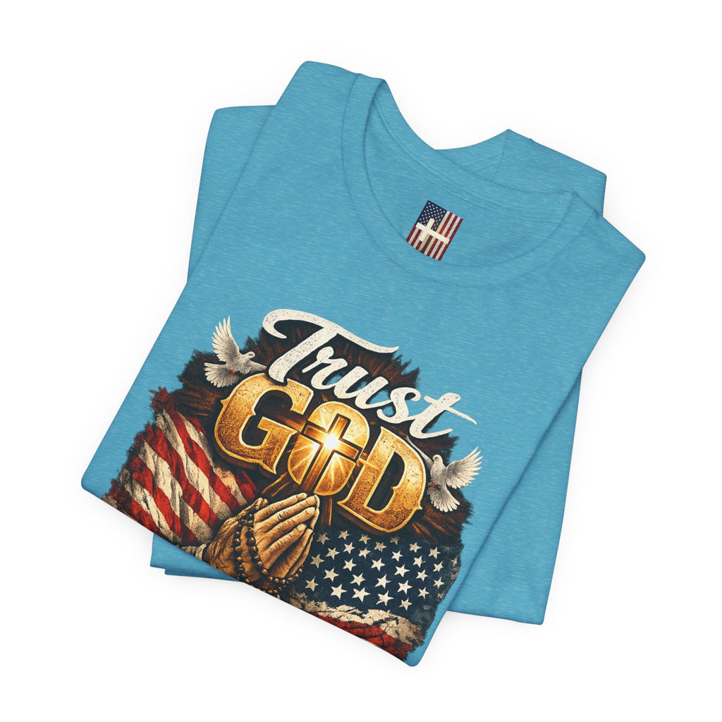 Trust God Not Government T-Shirt — Vintage Patriotic Christian Tee Printify