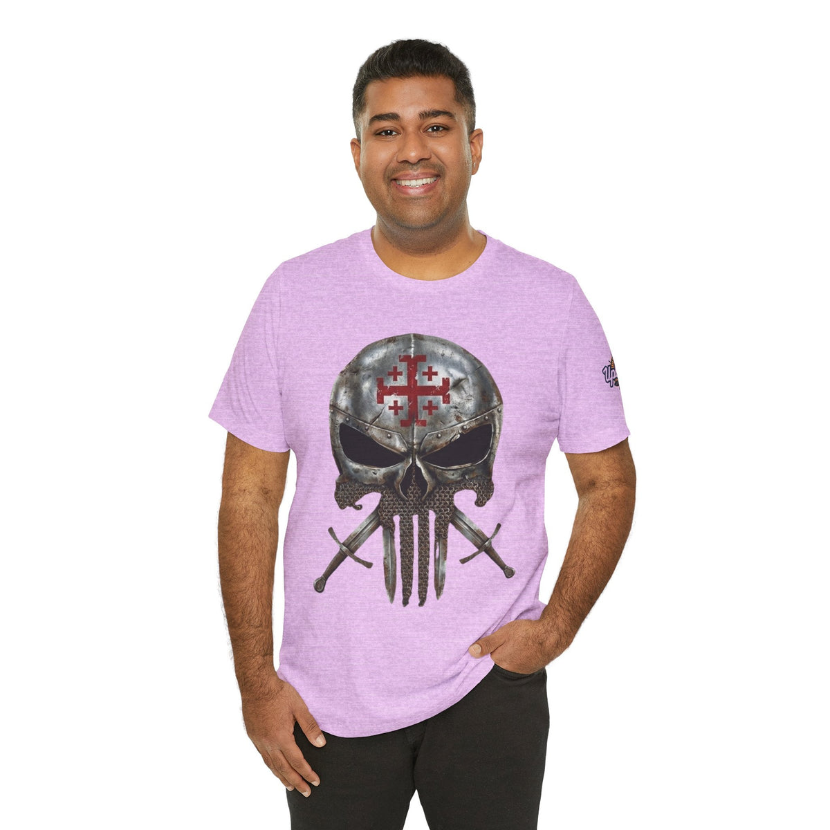 Crusader Knight Christian Skull T-shirt - Warrior Armor of God T-shirt Printify