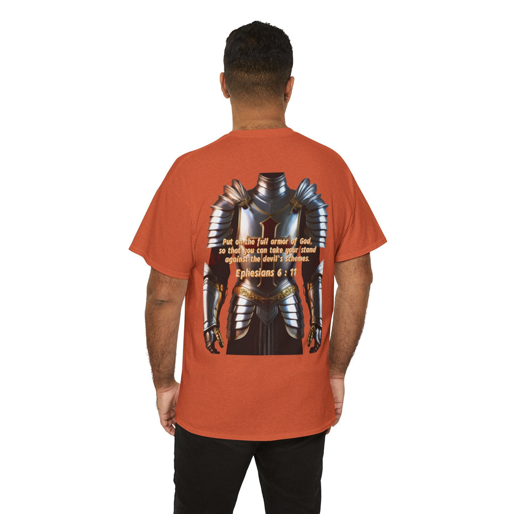 Religious Graphic Armor Of God Design - Unisex Heavy Cotton Tee Printify