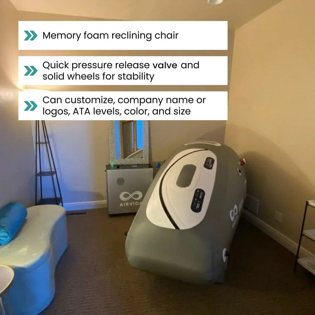 Airvida Pro90 Portable Sitting Hyperbaric Chamber 1.5 ATA LifeMed USA