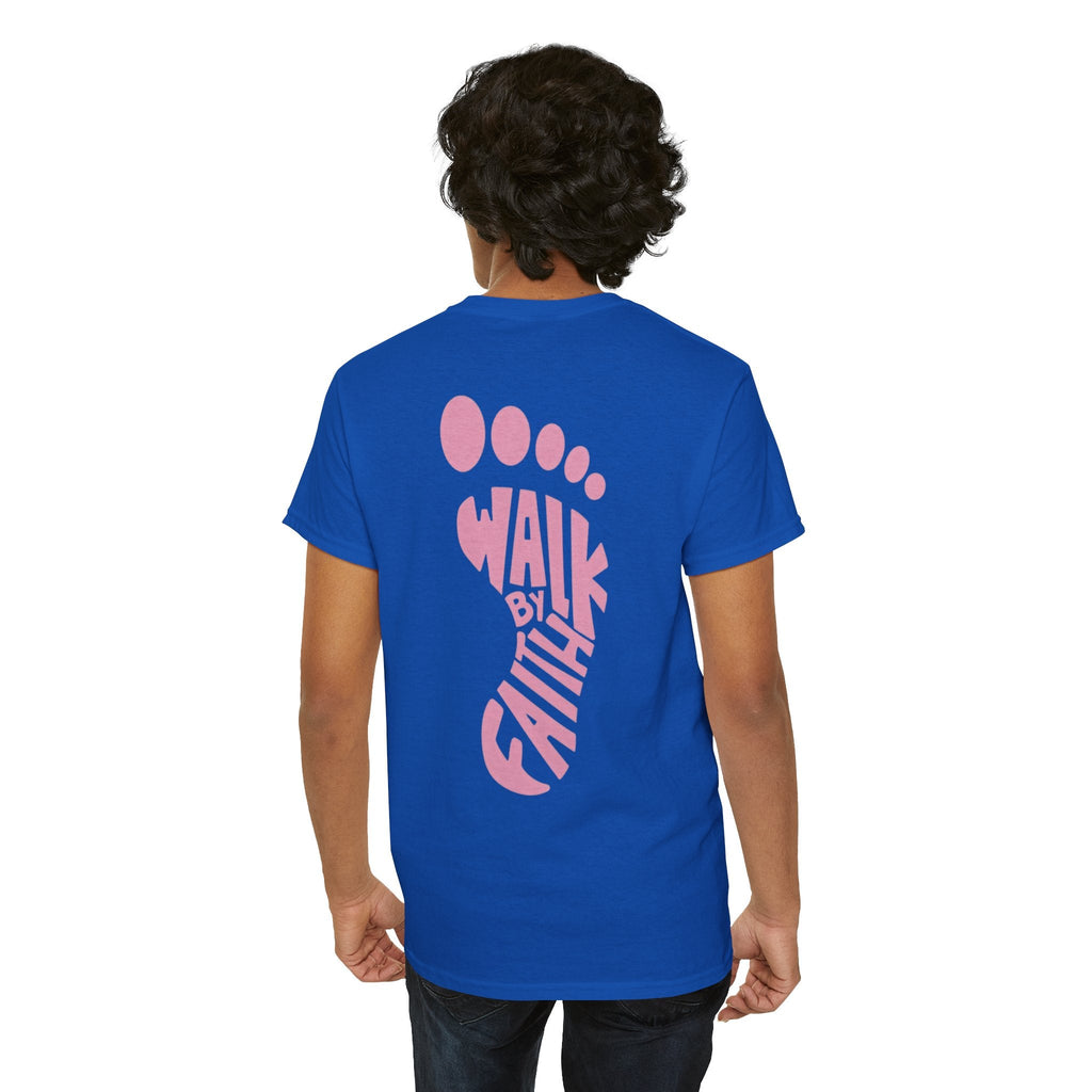 Walk By Faith Footprint T-Shirt Printify