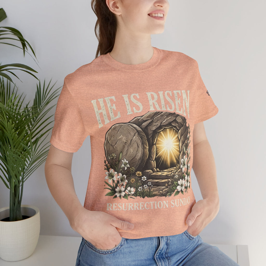 He Is Risen T-Shirt — Jesus Christ Resurrection Easter Tee Printify