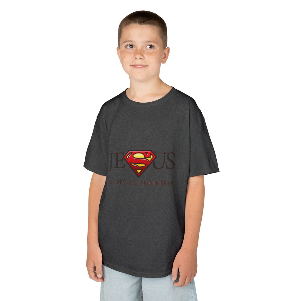 Jesus Is My Superhero T-Shirt — Faith-Based Superman-Inspired Tee Printify