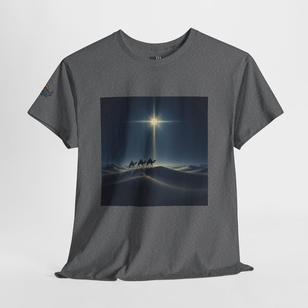 3 Wise Men T-shirt – Magi Camels Nativity Journey Christian Christmas T-shirt for Epiphany Faith & Holy Night Printify