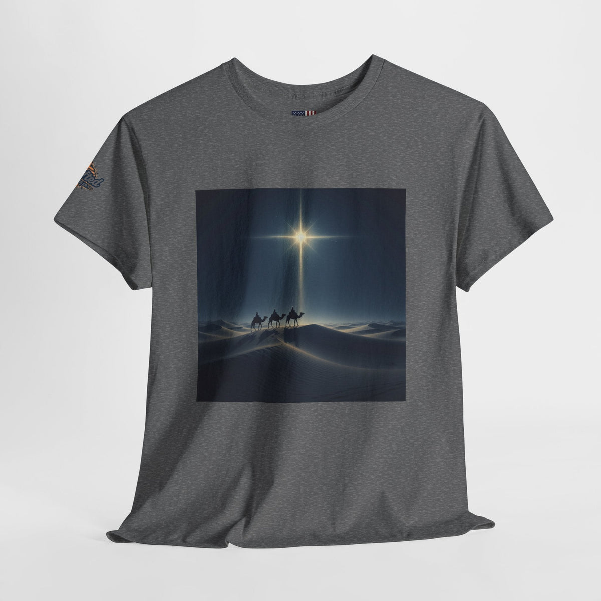 3 Wise Men T-shirt – Magi Camels Nativity Journey Christian Christmas T-shirt for Epiphany Faith & Holy Night Printify