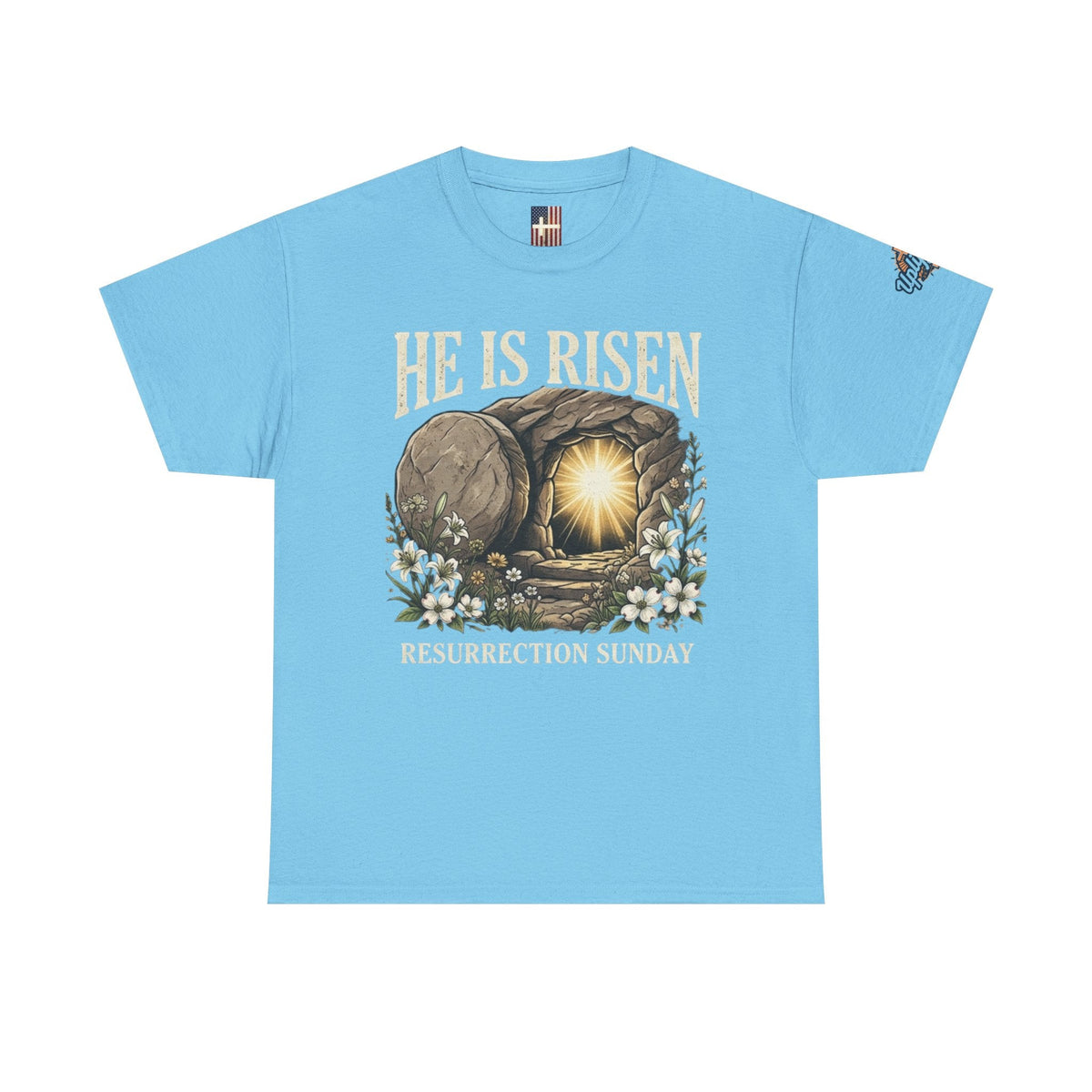 He Is Risen T-Shirt — Jesus Christ Resurrection Easter Tee Printify