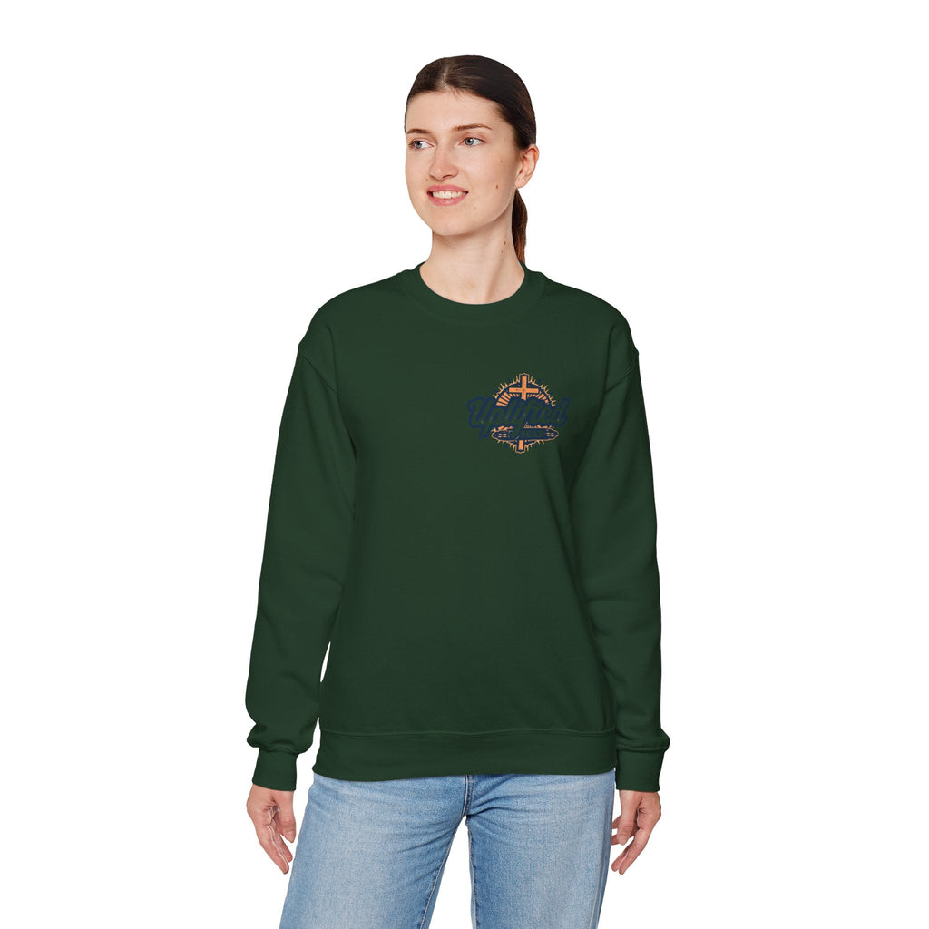 Christ is King Sweatshirt – Bold Crown & Cross Christian Hoodie for Unshakable Faith Printify