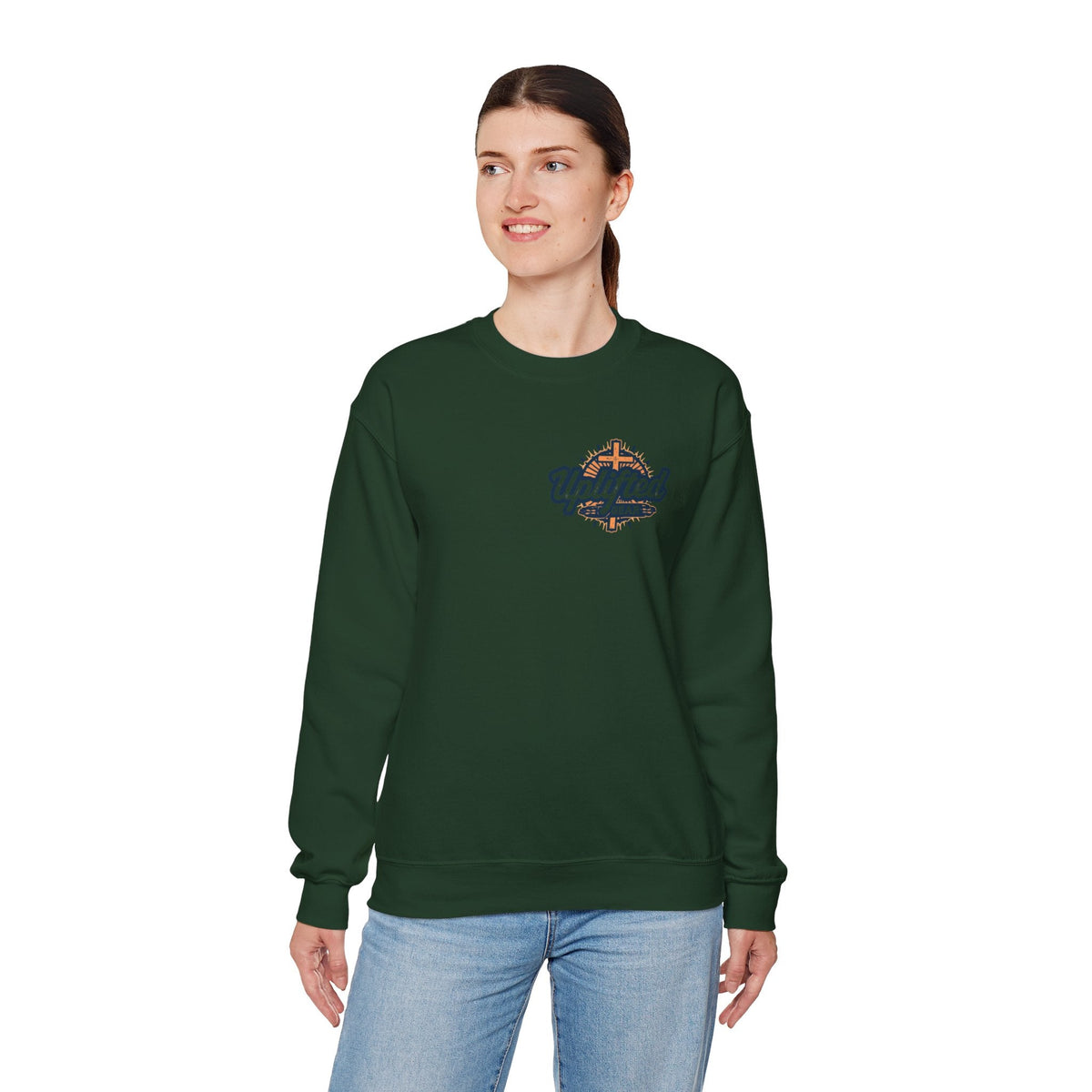 Christ is King Sweatshirt – Bold Crown & Cross Christian Hoodie for Unshakable Faith Printify