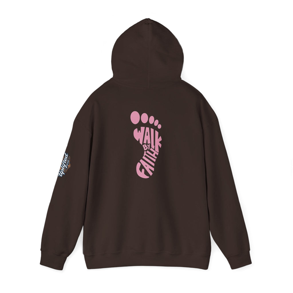 Walk By Faith Footprint Hoodie Printify