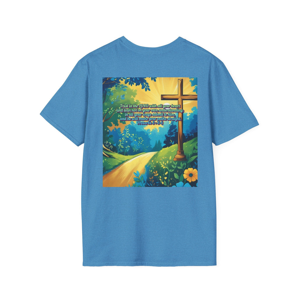 Trust in The Lord Proverbs 3:5-6 Biblical Design Unisex Softstyle T-Shirt Printify