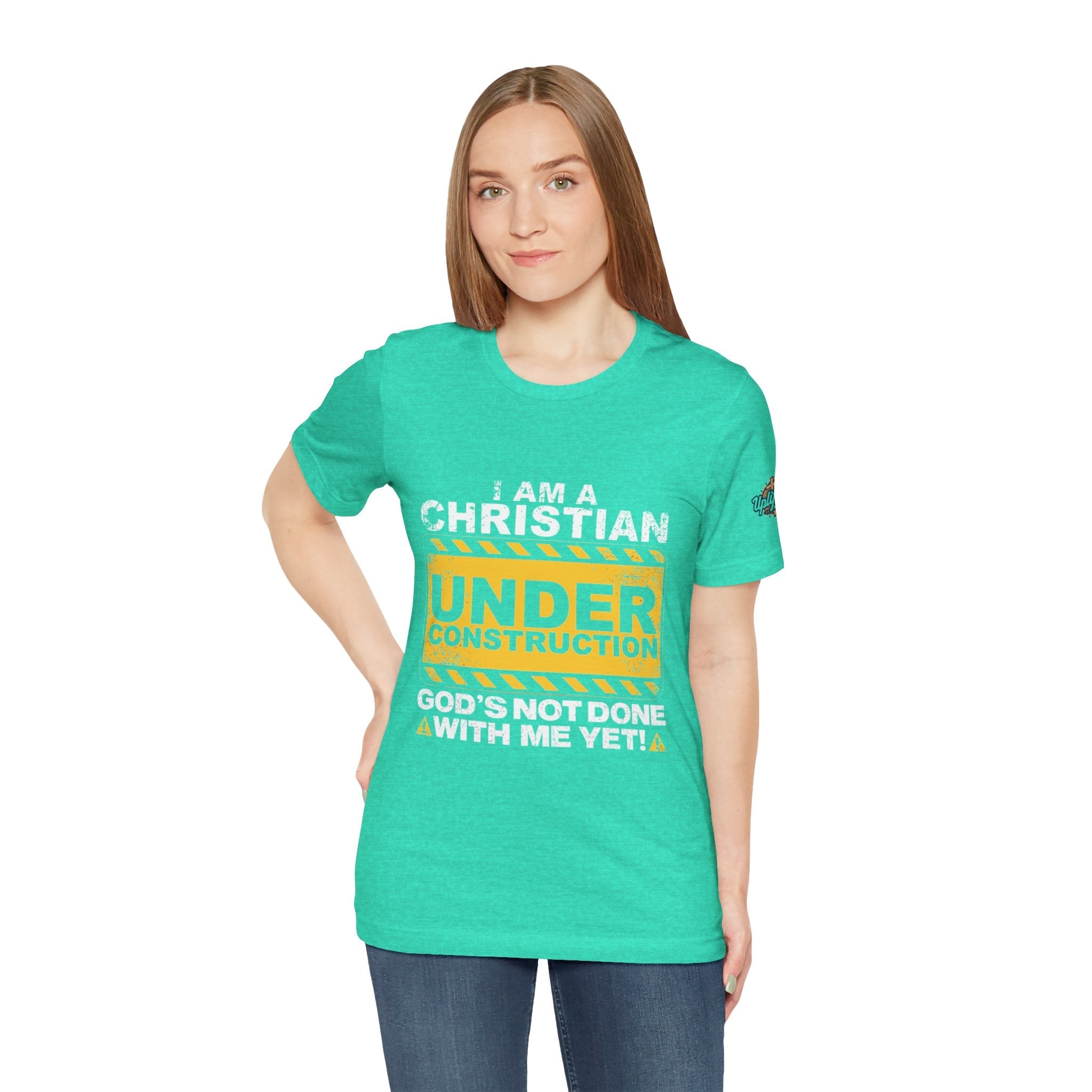 Christian Under Construction T-shirt | God Is Not Done With Me Yet T-shirt Printify