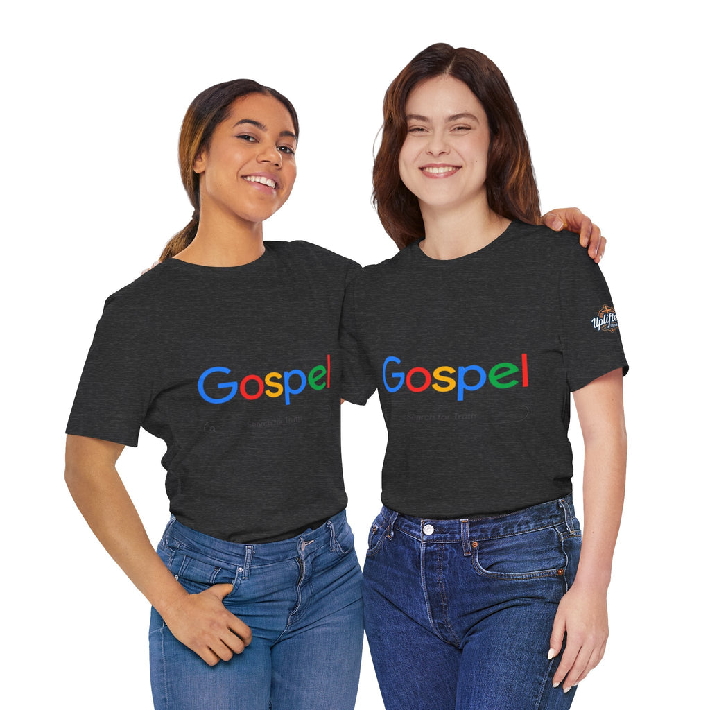 Gospel Graphic Tee — "Gospel" Colorful Logo Christian T-Shirt Printify