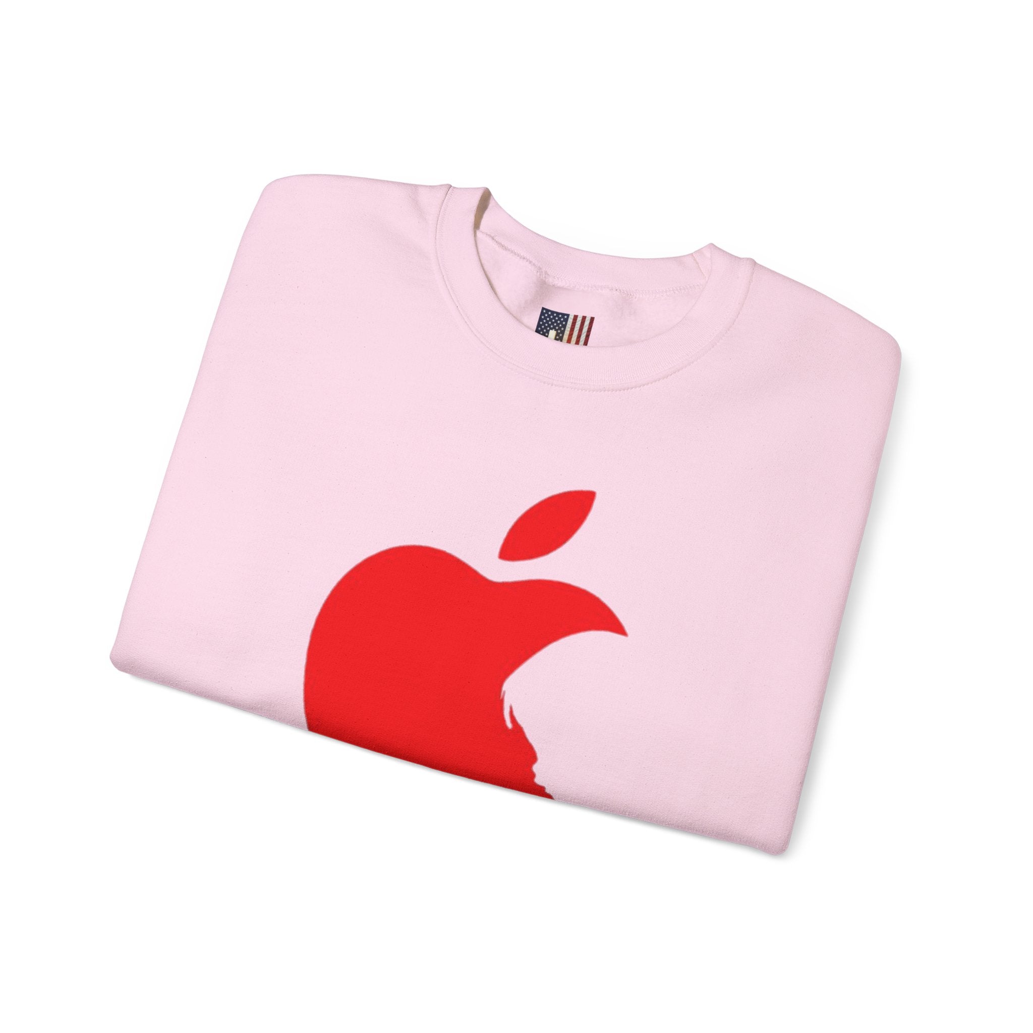 iPray Apple Logo Sweatshirt — Funny Christian Sweatshirt (Minimal Red Apple Graphic) Printify