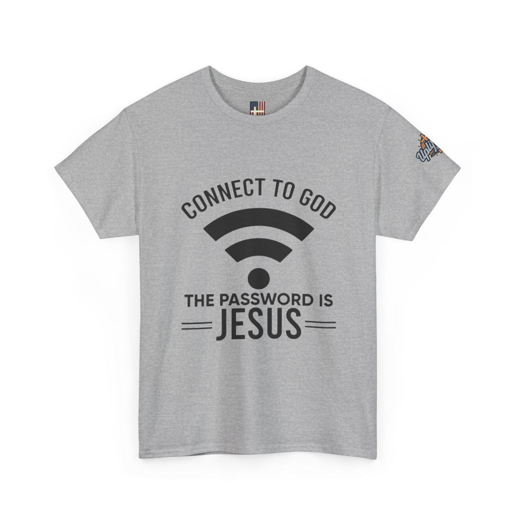 Connect to God T-shirt - WIFI Password is Jesus - Funny Christian Faith T-shirt Printify