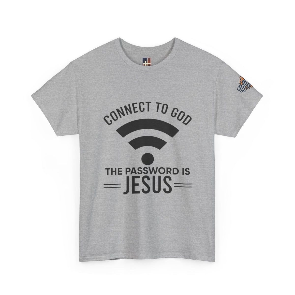 Connect to God T-shirt - WIFI Password is Jesus - Funny Christian Faith T-shirt Printify
