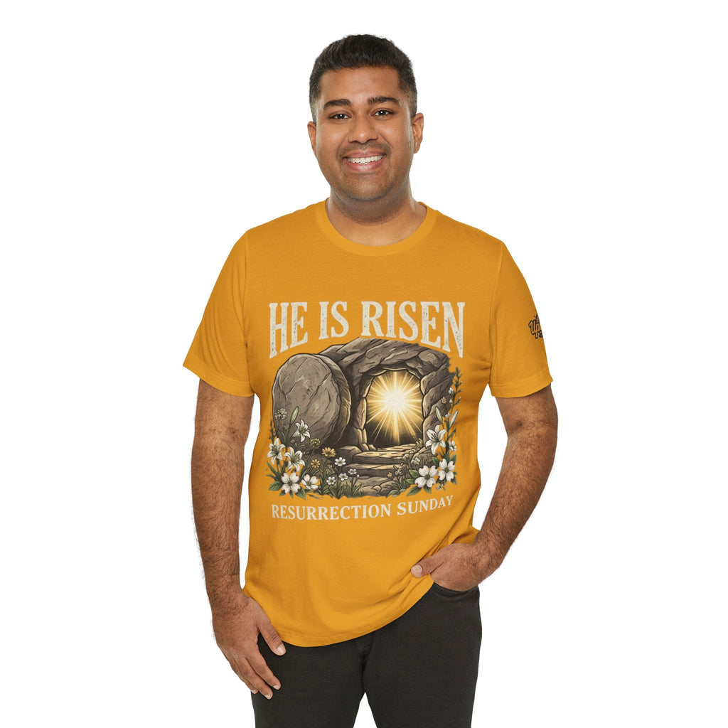 He Is Risen T-Shirt — Jesus Christ Resurrection Easter Tee Printify