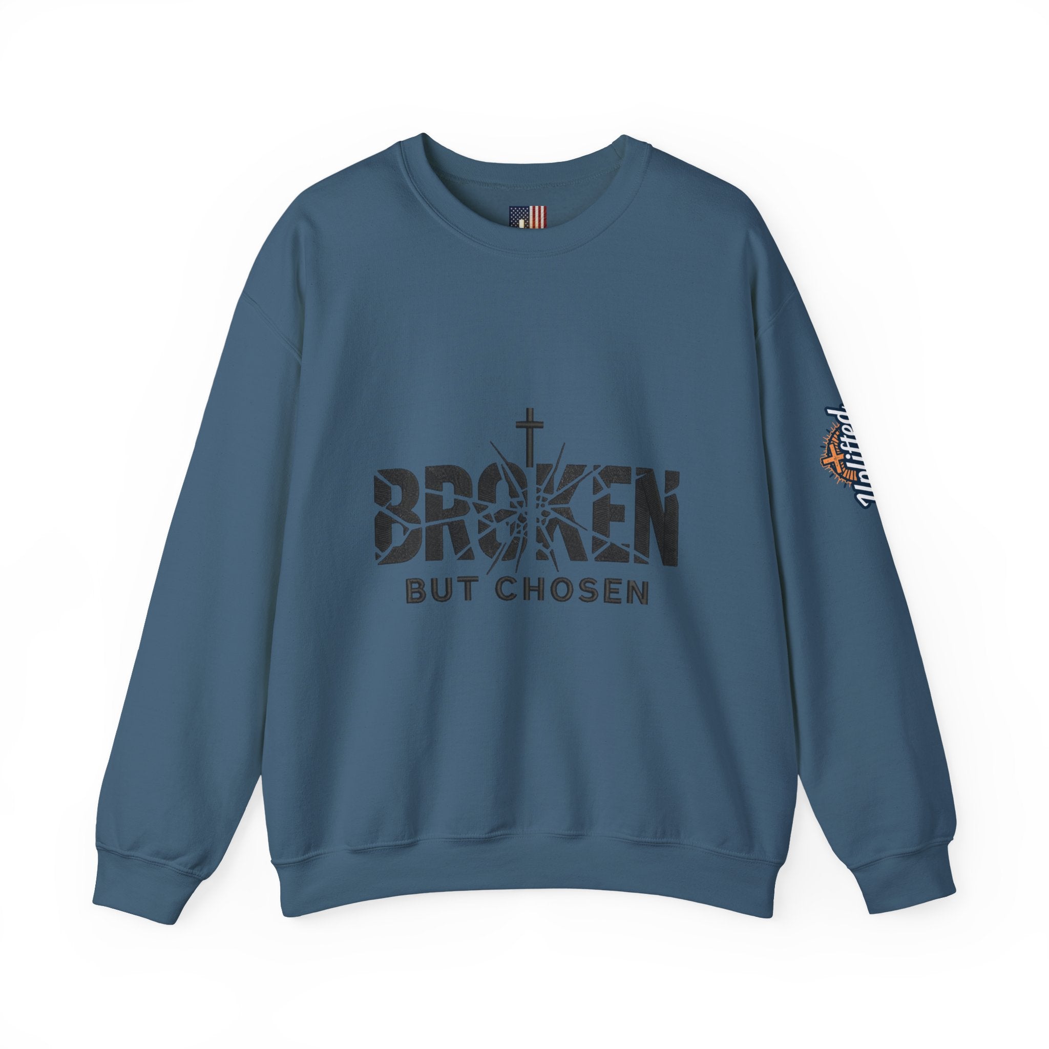 Broken But Chosen Crewneck Sweatshirt Printify
